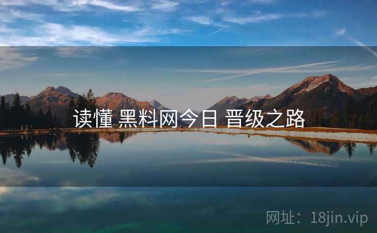 读懂 黑料网今日 晋级之路