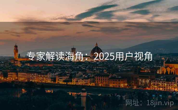 专家解读海角:2025用户视角 专家解读海角:2025用户视角