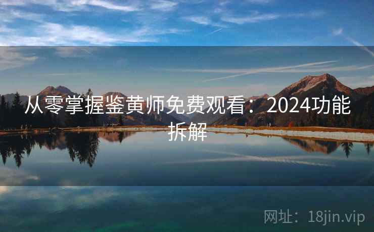 从零掌握鉴黄师免费观看:2024功能拆解 从零掌握鉴黄师免费观看:2024功能拆解
