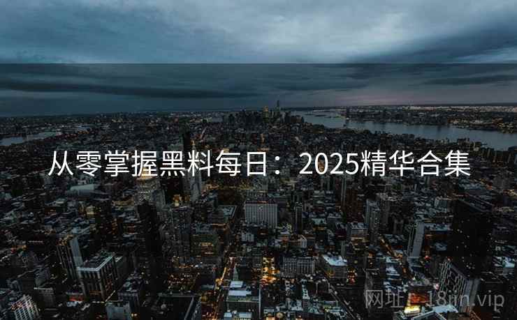 从零掌握黑料每日:2025精华合集